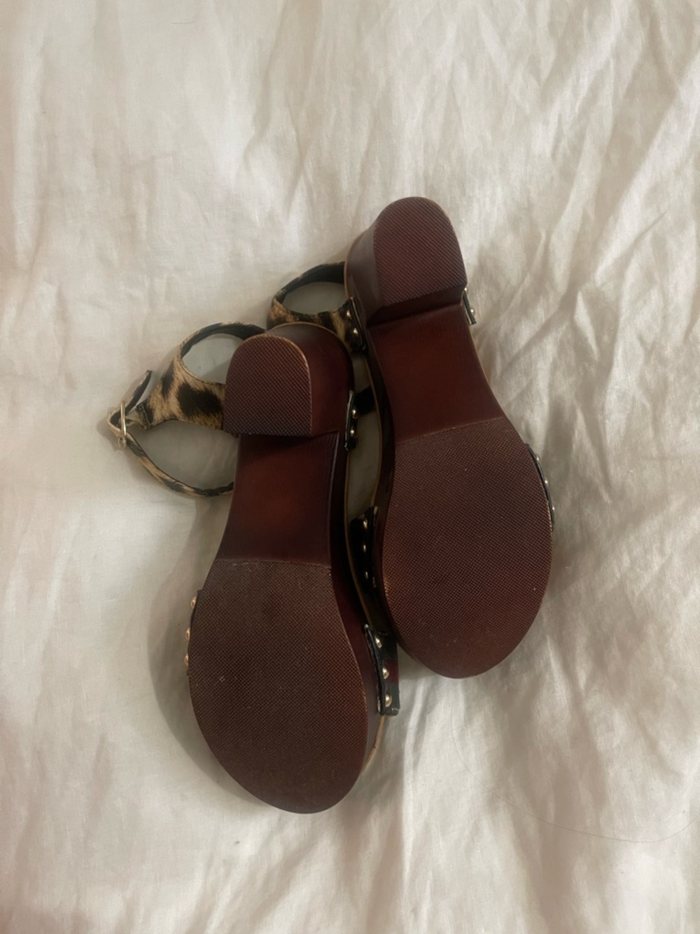 Madden Girl Leopard Platform Sandal with Green and Red Stripe - Picture 5 of 5